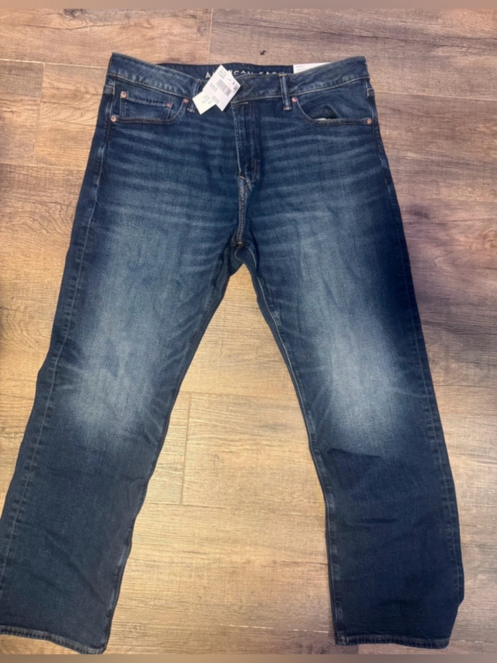 American Eagle Men's Original Bootcut Jeans Dark Wash AirFlex 36x30 Denim